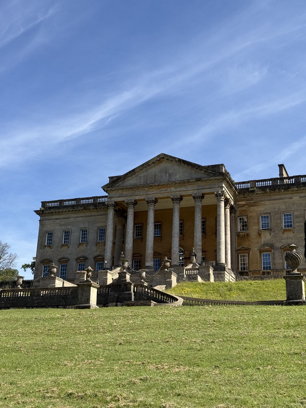 The Palladian mansion at Prior Park on its hillside above the garden in Bath