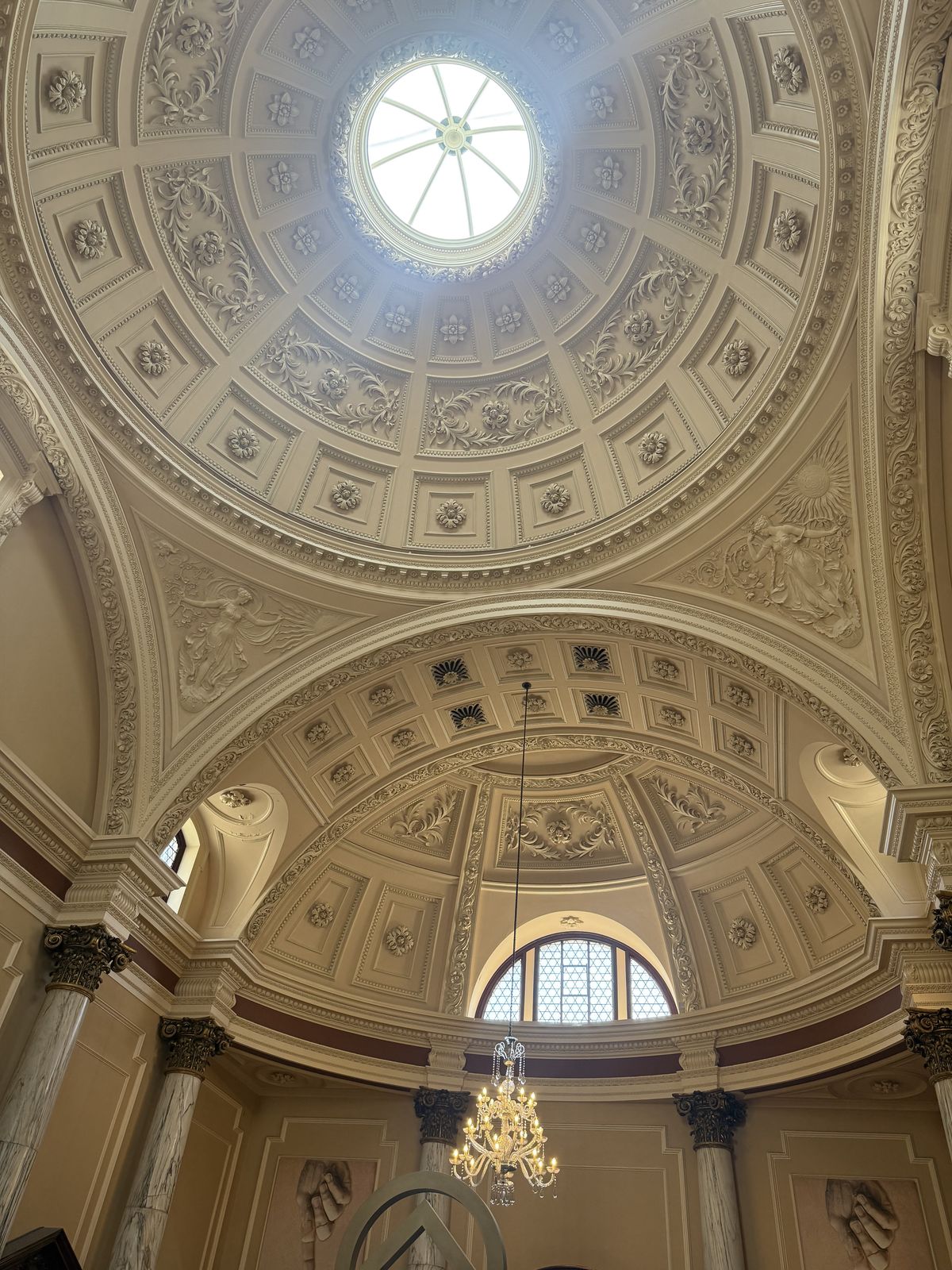 The domed entrance hall of the Roman Baths in Bath