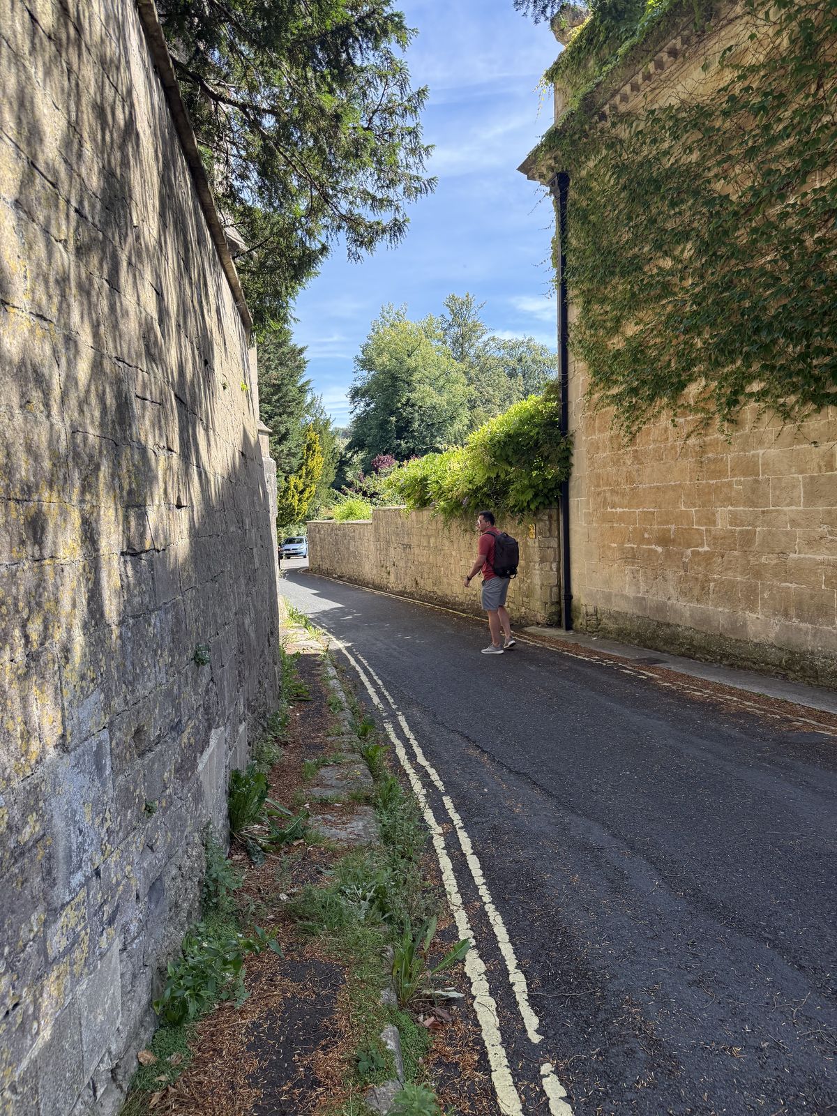 Widcombe Manor and its parish church among trees on the edge of Bath